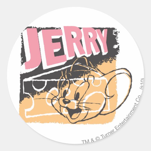 Jerry Face op Cheese Ronde Sticker (Voorkant)