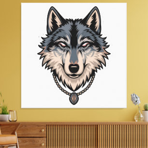 Jerry Garcia wolf Canvas Afdruk