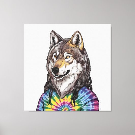 Jerry Garcia wolf Canvas Afdruk (Voorkant)