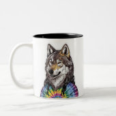 Jerry Garcia wolf Tweekleurige Koffiemok (Links)