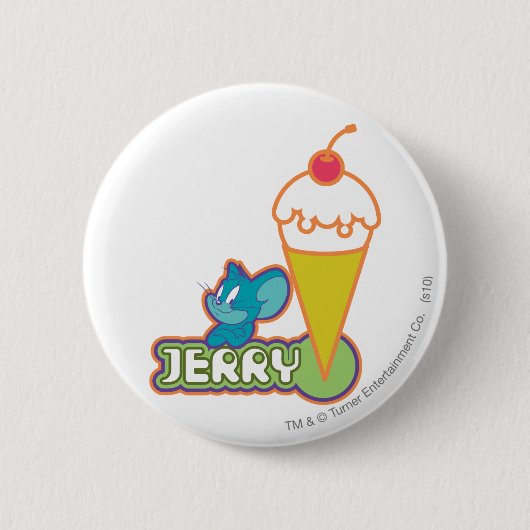 Jerry Ice Cream Ronde Button 5,7 Cm (Voorkant)