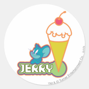 Jerry Ice Cream Ronde Sticker