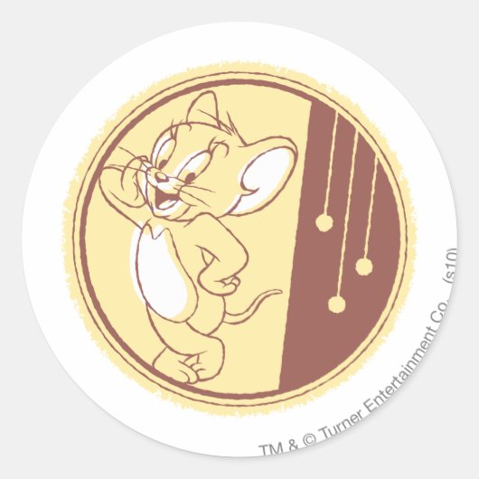 Jerry in Circle Ronde Sticker (Voorkant)