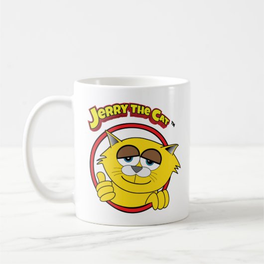 Jerry Le Chat Pouce Vers Le Haut La Mug De Café (Gauche)