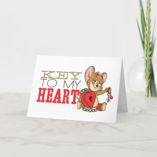 Jerry Mouse "Key to My Heart"-Valentijn Feestdagen Kaart