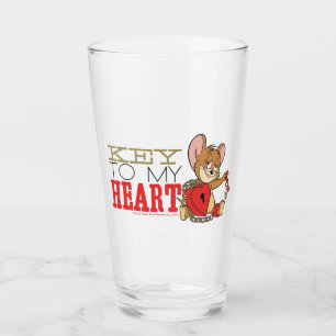 Jerry Mouse "Key to My Heart"-Valentijn Glas