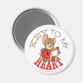 Jerry Mouse "Key to My Heart"-Valentijn Magneet (Voorkant / Achterkant)