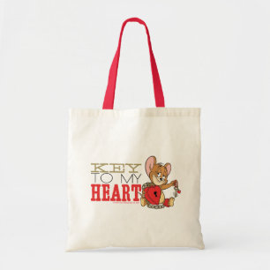 Jerry Mouse "Sleutel tot mijn hart" Valentijnsdag Tote Bag
