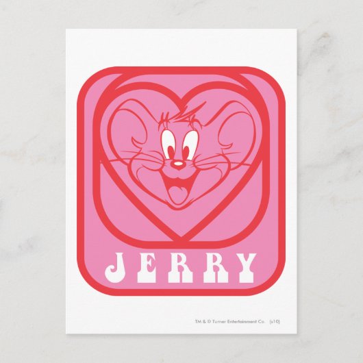 Jerry Pink Hearts Briefkaart (Voorkant)