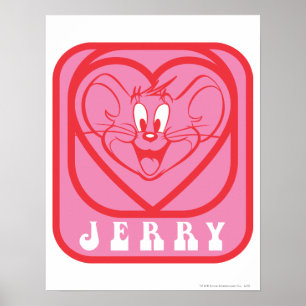 Jerry Pink Hearts Poster