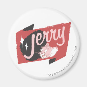 Jerry Red en Black Logo Magneet