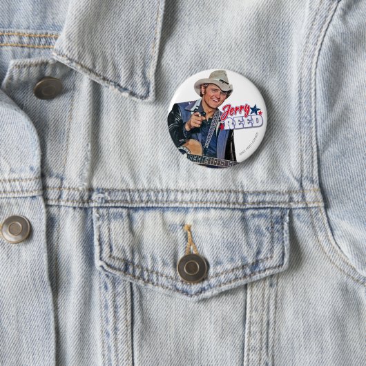 Jerry Reed Pin Ronde Button 5,7 Cm (In situ)