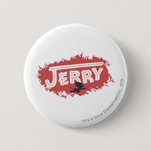 Jerry Silhouette Logo Ronde Button 5,7 Cm (Voorkant)