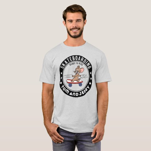 Jerry Skateboarding - klaar om te rijden T-shirt (Voorkant volledig)