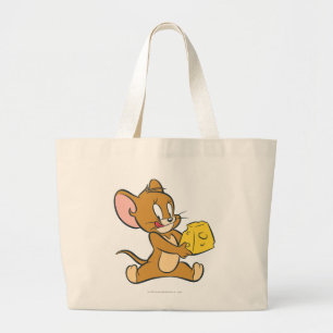Jerry ziet zijn kaas grote tote bag