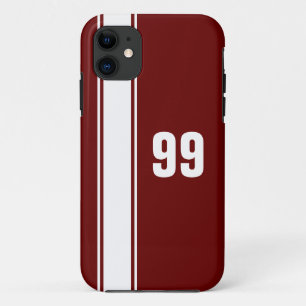 Jersey à bande rouge et blanche coque iphone numér