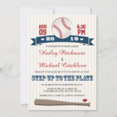 Jersey Baseball Thème Mariage Invitations (Devant)