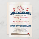 Jersey Baseball Thème Mariage Invitations (Devant / Derrière)