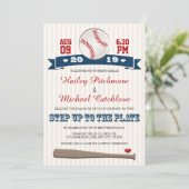 Jersey Baseball Thlekte Wedding Invitations Kaart (Staand voorkant)