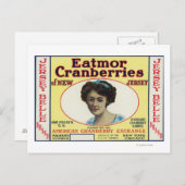 Jersey Belle Eatmor Cranberries Brand Label Briefkaart (Voorkant / Achterkant)