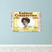 Jersey Belle Eatmor Cranberries Brand Label Canvas Afdruk (Insitu (Houten vloer))