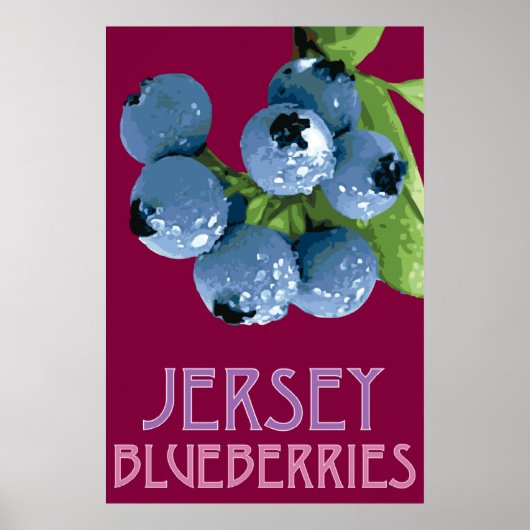 Jersey_Blueberries Poster (Voorkant)