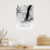 Jersey City Map - New Jersey - City Map Poster (Cuisine)