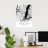 Jersey City Map - New Jersey - City Map Poster (Bureau à domicile)