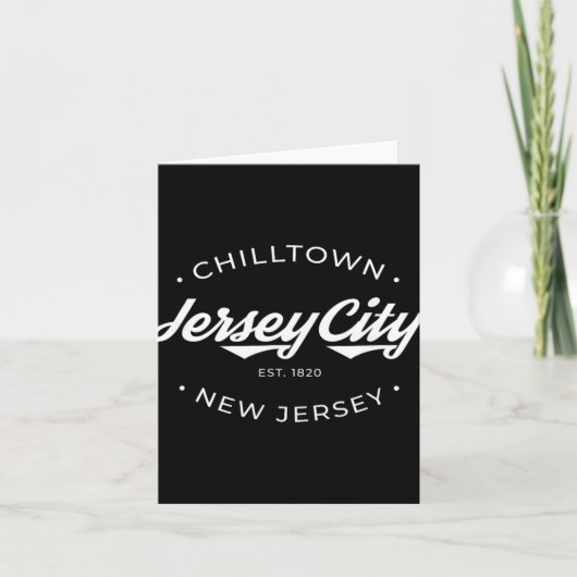 Jersey City New Jersey Chilltown - Black - Small - Kaart (Voorkant)