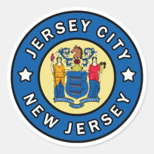 Jersey City New Jersey Ronde Sticker