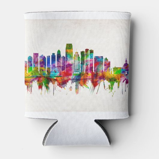 Jersey City New Jersey Skyline Blikjeskoeler (Voorkant)