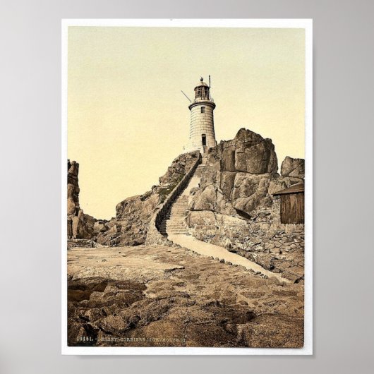 Jersey, Corbiere Lighthouse, III, Kanaaleilanden, Poster (Voorkant)