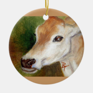 Jersey Cow acoe Ornament