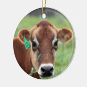 Jersey Cow Keramisch Ornament (Links)