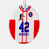 Jersey de baseball blanc ornement rouge (Droite)