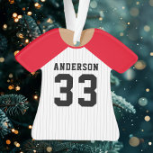 Jersey de baseball rouge personnalisé