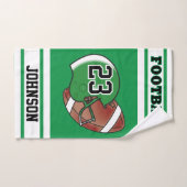 Jersey de football à bande verte et blanche (Serviette à main)