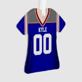 Jersey de football bleu/argent/rouge (devant)