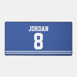 Jersey de football bleu avec numéro
