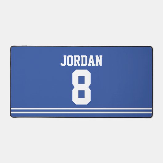 Jersey de football bleu avec numéro (Recto)