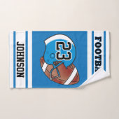 Jersey de football en bande bleue et blanche (Serviette à main)