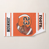 Jersey de football en bande orange et blanche (Serviette à main)