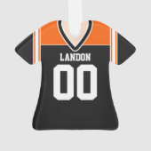 Jersey de football noir/orange/blanc (dos)