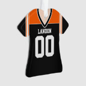 Jersey de football noir/orange/blanc (devant)