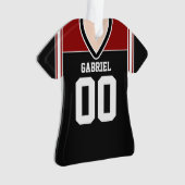 Jersey de football noir/rouge/blanc (devant)