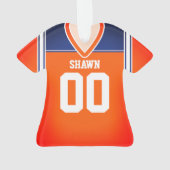 Jersey de football orange/bleu/blanc (dos)