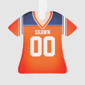 Jersey de football orange/bleu/blanc (devant)