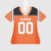 Jersey de football orange/noir/blanc (devant)