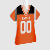 Jersey de football orange/noir/blanc (devant)