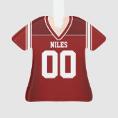Jersey de football rouge/blanc (dos)